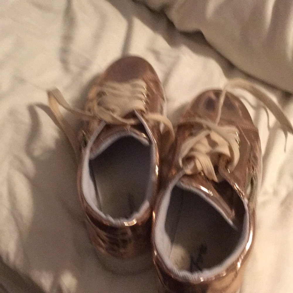 Gold shoes